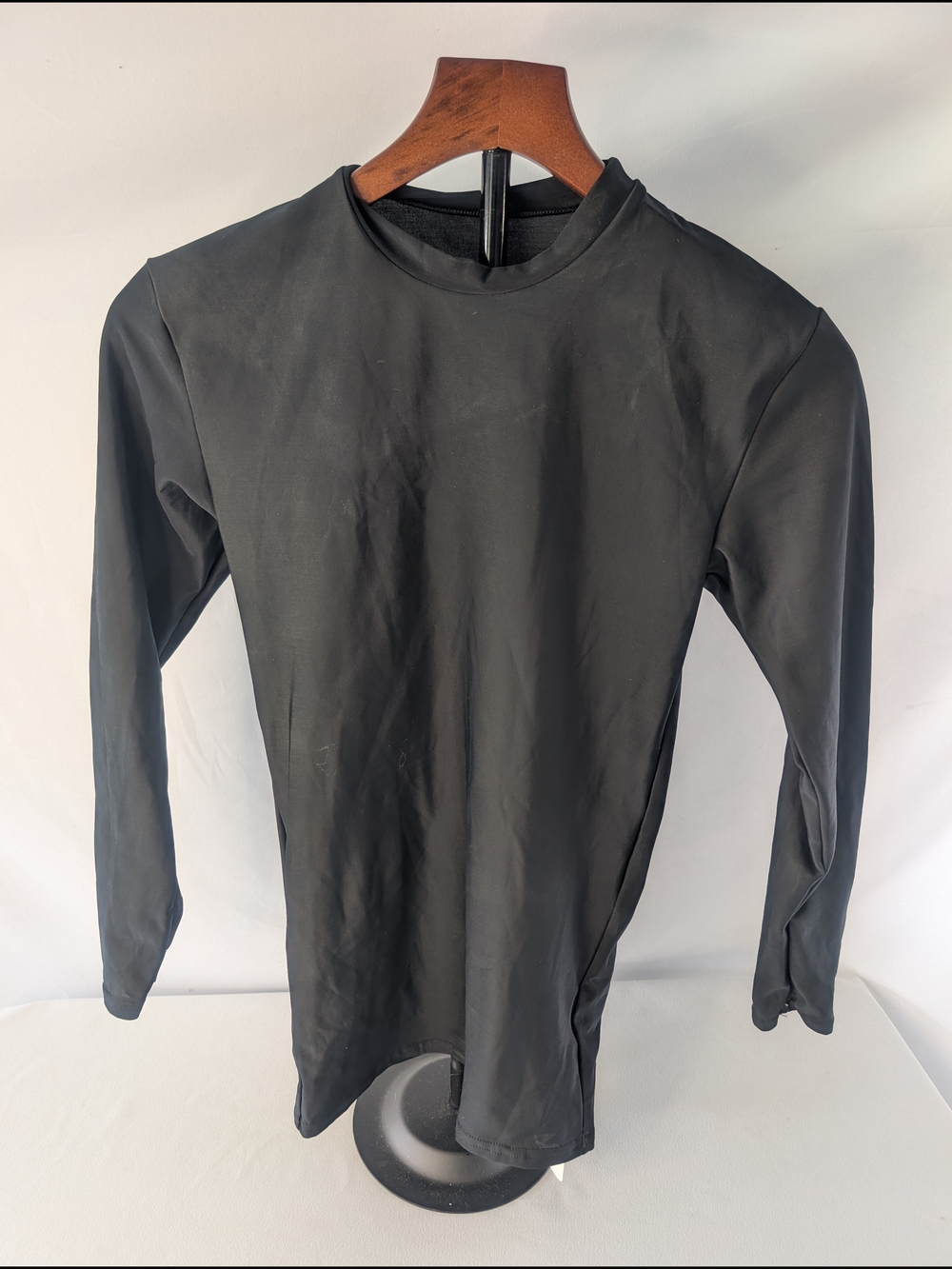 BADGER Men's Black Long-Sleeve Crewneck Performance Shirt Size Small